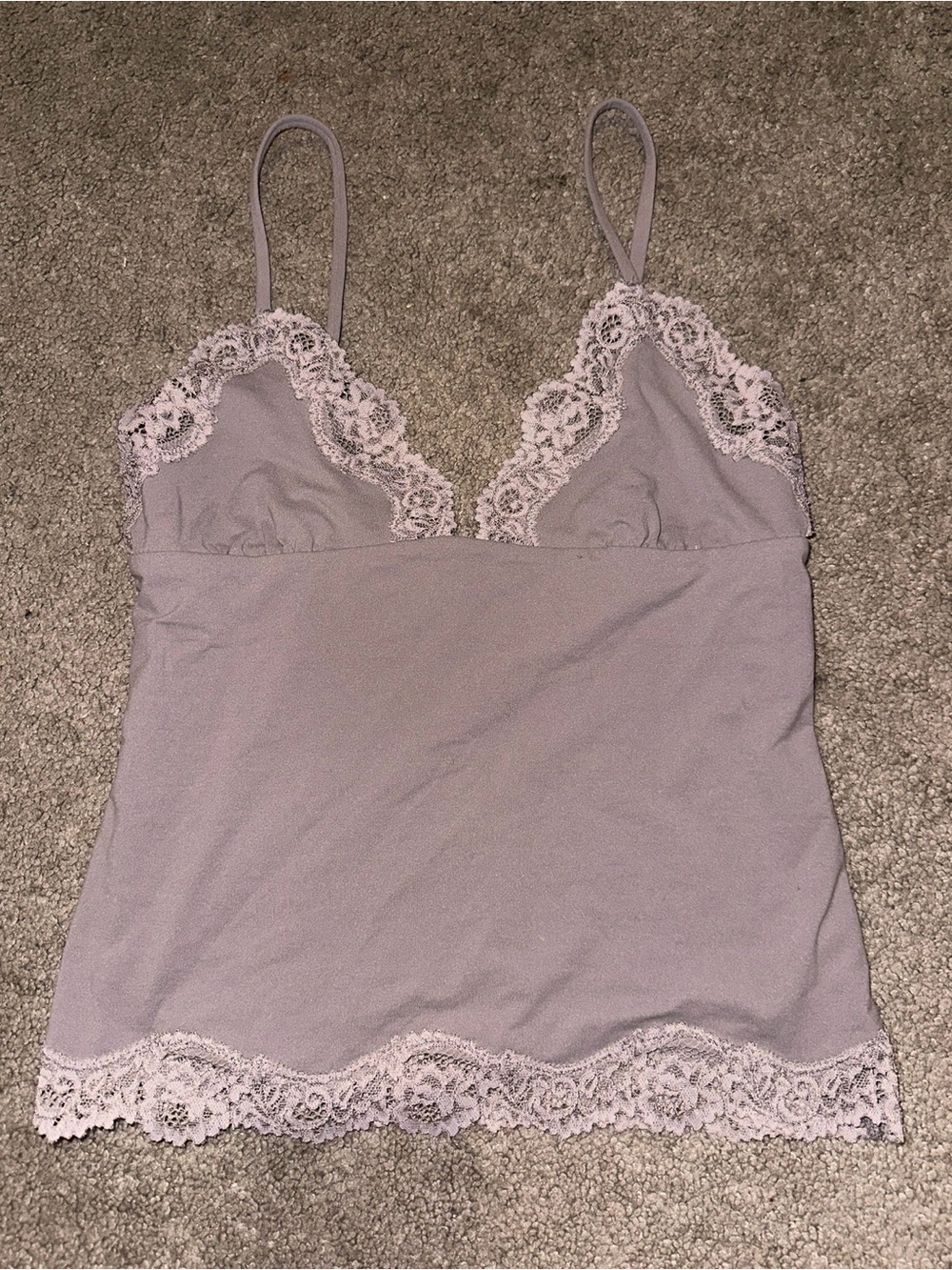 SKIMS Lilac Lace-Trim Camisole Top